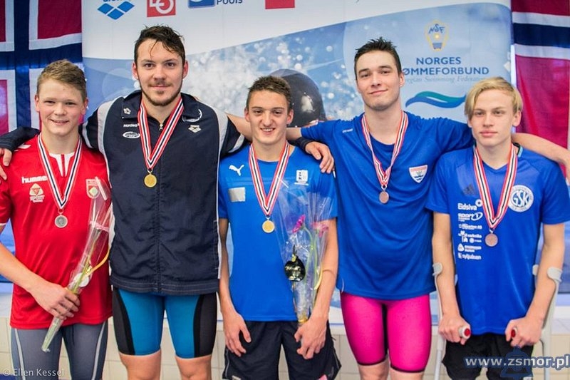 Piotr Ludwiczak mistrzem Norwegii w pływaniu